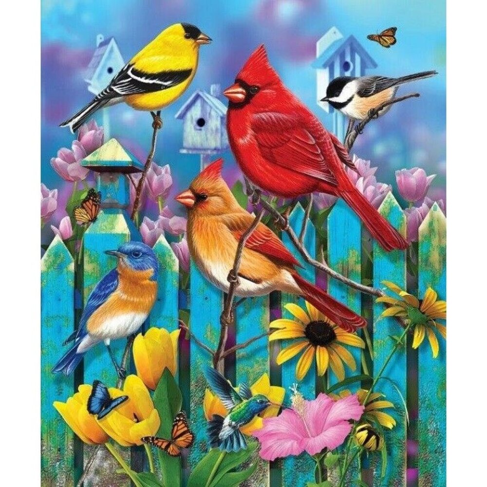 New Flower Songbirds Cardinal Plush Throw Blanket Birdwatch Birder Twitcher Gift